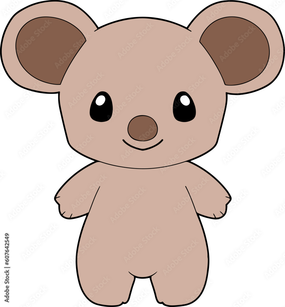 Fototapeta premium Cute Koala cartoon. Koala clipart vector illustration