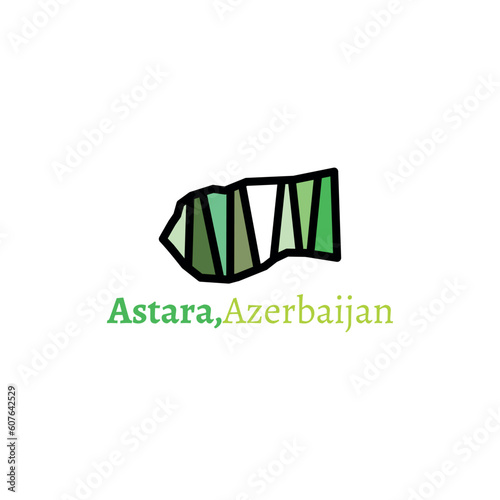 Astara Azerbaijan map, Map of Azerbaijan Flag is a fully layered, editable vector map photo