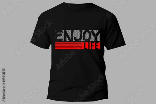 black color t-shirt typography for print