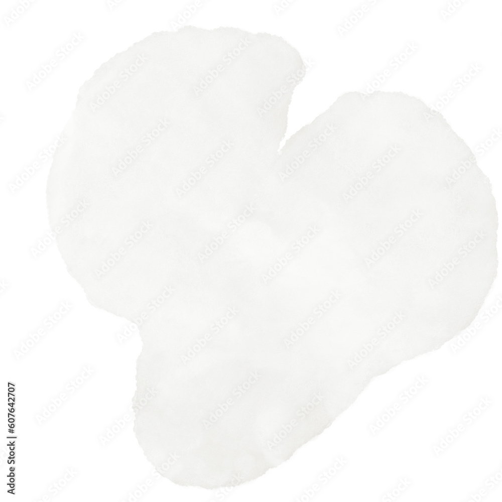 White Watercolor Abstract Shapes