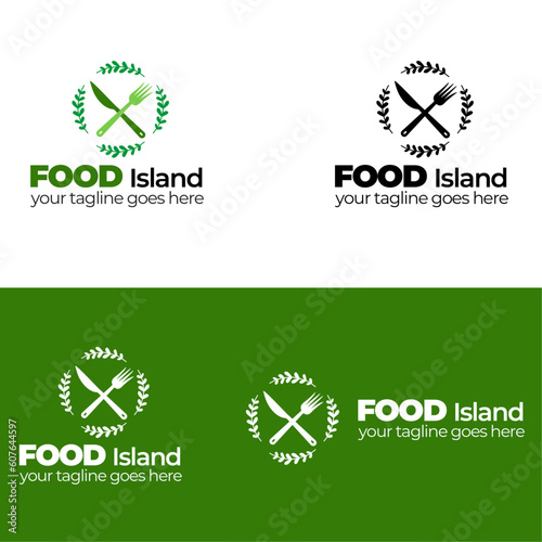 Food Island Restaurant logo design
