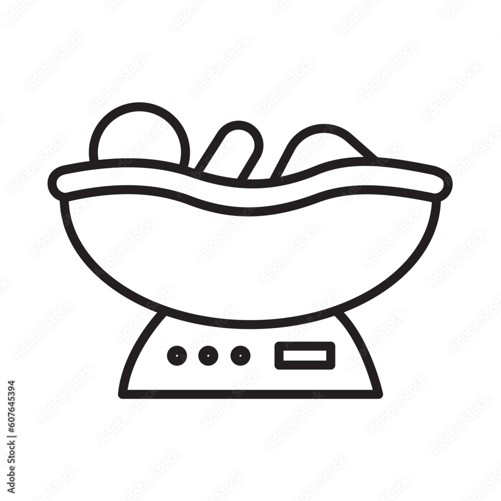 BABY WEIGTHING design vector icon design vector line icon svg BABY WEIGTHING design vector icon design vector line icon svg
