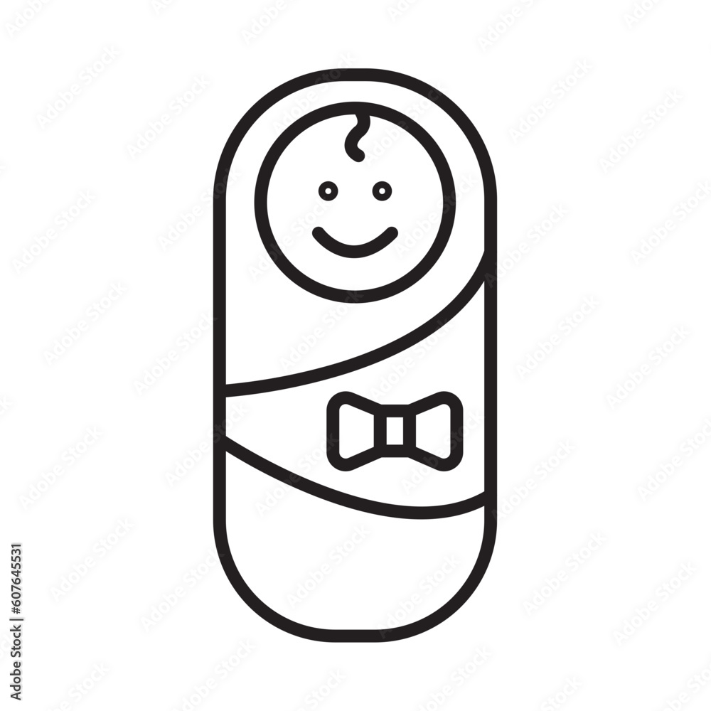 BABY GIRL design vector icon design vector line icon svg BABY GIRL design vector icon design vector line icon svg