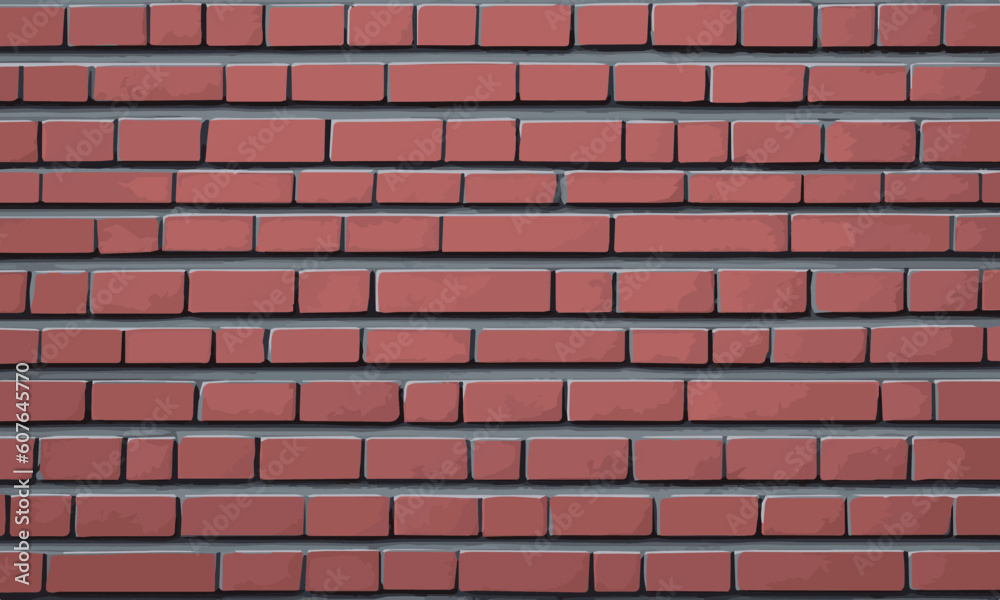 Obraz premium Night red brick wall texture seamless pattern vector illustration for continuous replicate, closeup brick wall surface background