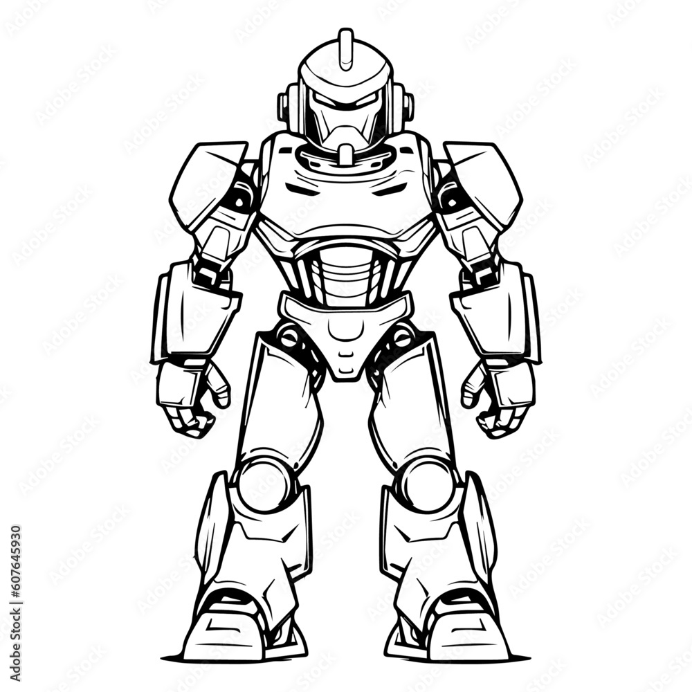 Robot line art