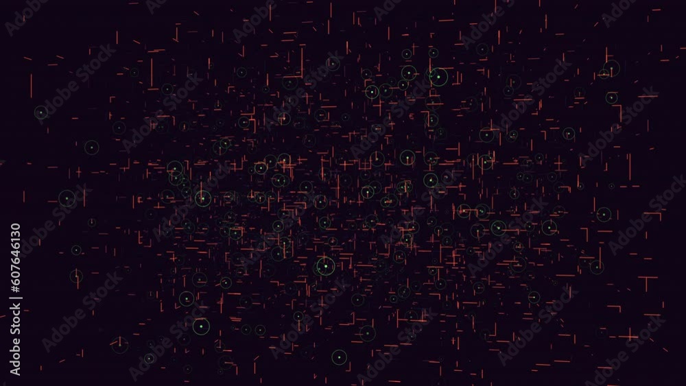 Futuristic cube with neon glitters and lines on black gradient, motion abstract futuristic, space and holidays style background Futuristic cube with neon glitters and lines on black gradient, motion abstract futuristic, space and holidays style background