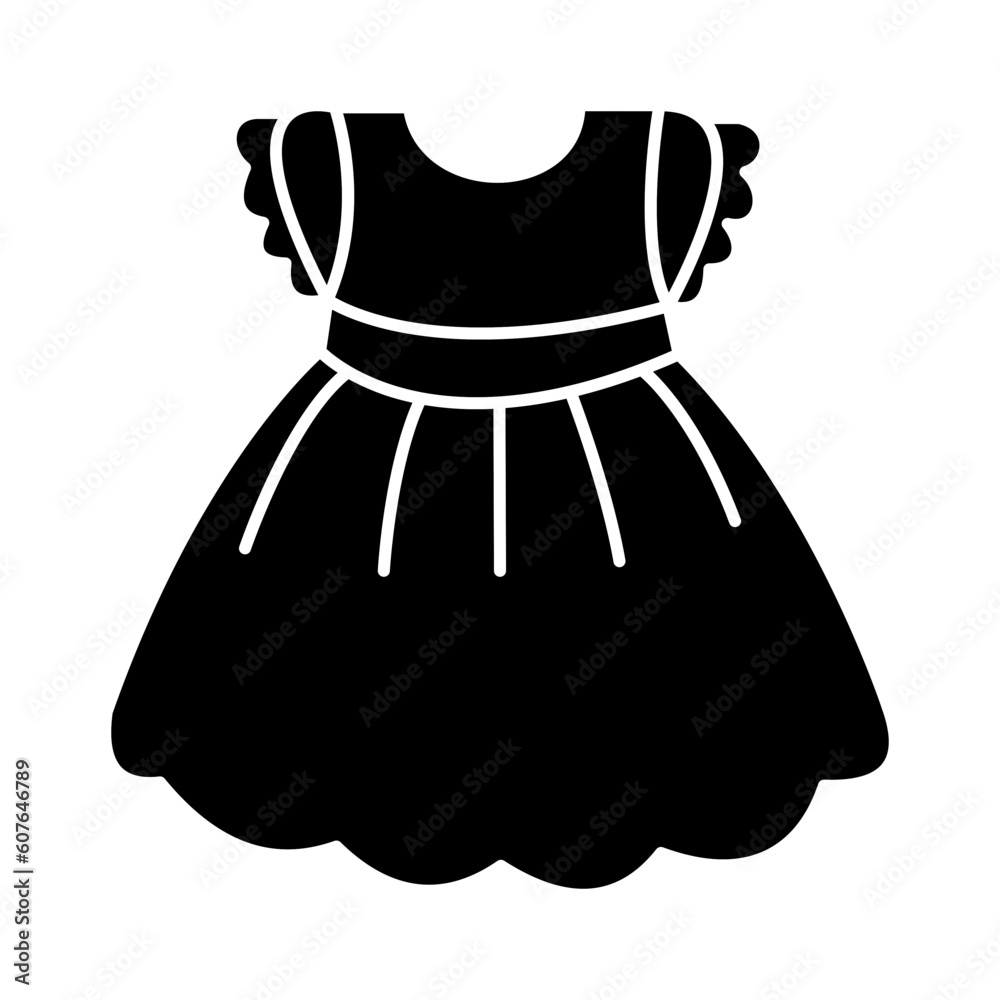 Solid BABY DRESS design vector icon design vector line icon svg Solid BABY DRESS design vector icon design vector line icon svg