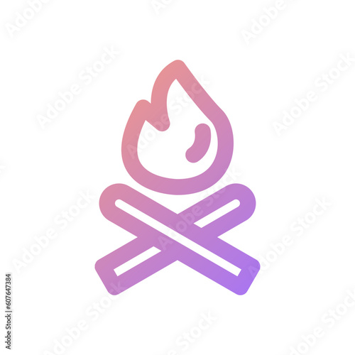 bonfire icon flat style vector
