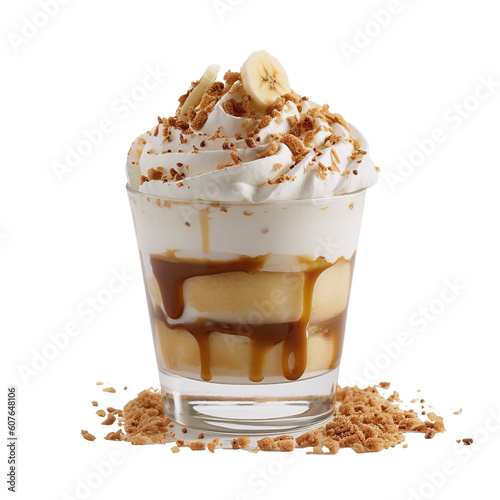 Banoffee isolated on white