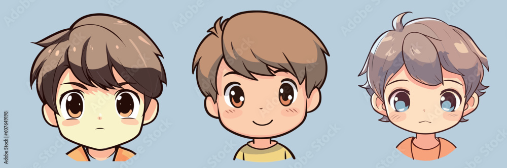Cute boy cartoon avatar vector illustration Cute boy cartoon avatar vector illustration