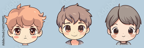 Cute boy cartoon avatar vector illustration