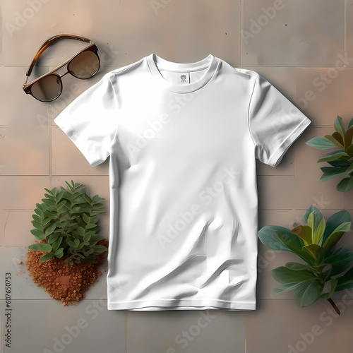 Blank White T-shirt For Mockup Design Illustration
