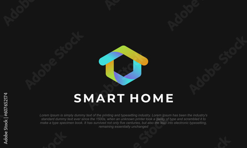pictogram logo style for Smart home brand