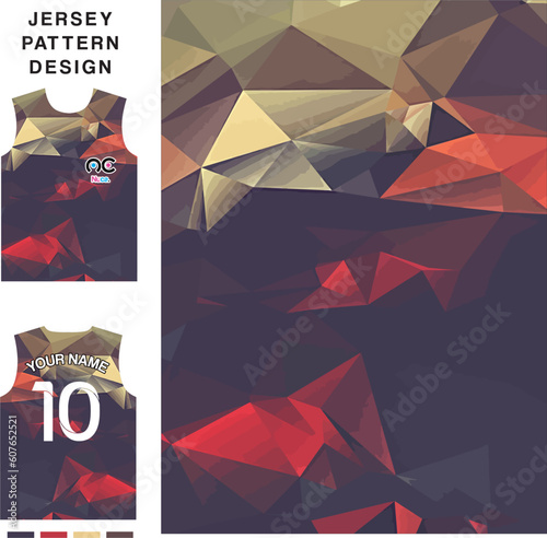 Abstract diamond concept vector jersey pattern template for printing or sublimation sports uniforms football volleyball basketball e-sports cycling and fishing Free Vector.