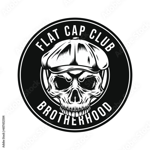 flat cap club logo symbol