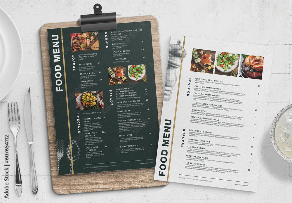 Modern Menu Layout Template Stock Template | Adobe Stock