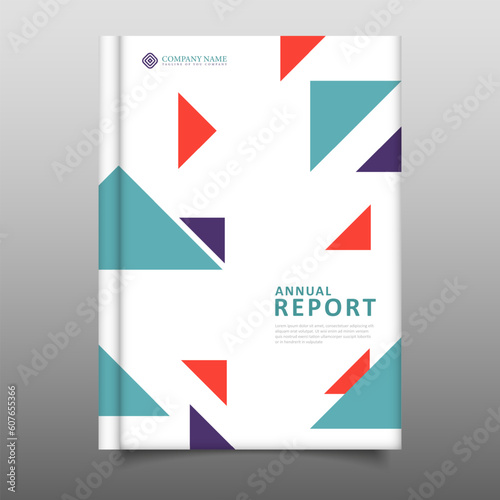 Business annual report flyer template cover design