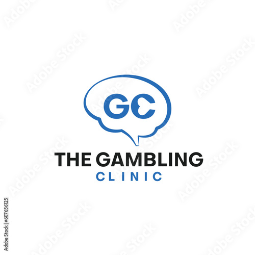 Fototapeta Naklejka Na Ścianę i Meble -  The Gambling Clinic Logo Design Vector Template