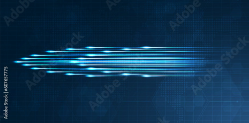 Blue light streak, fiber optic, speed line, futuristic background for 5g or 6g technology wireless data transmission, high-speed internet in abstract. internet network concept. vector design.