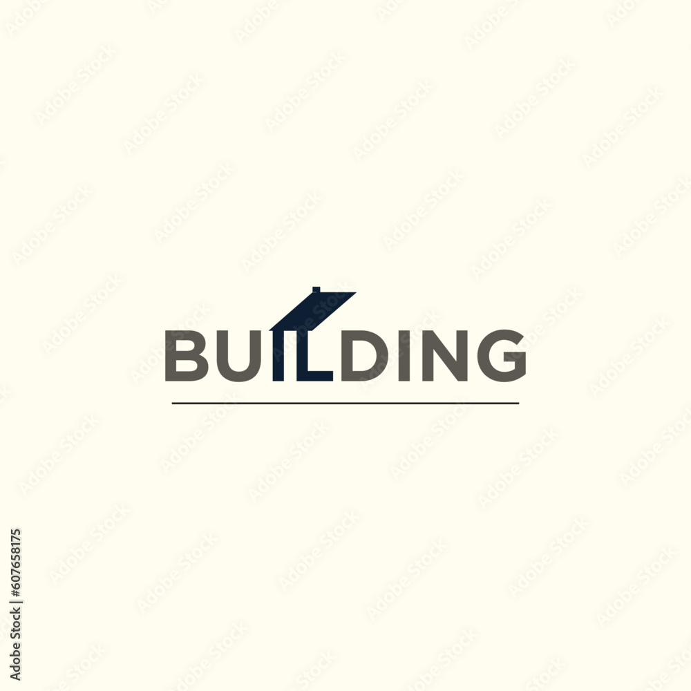 Building logo design with simple concept Building logo design with simple concept