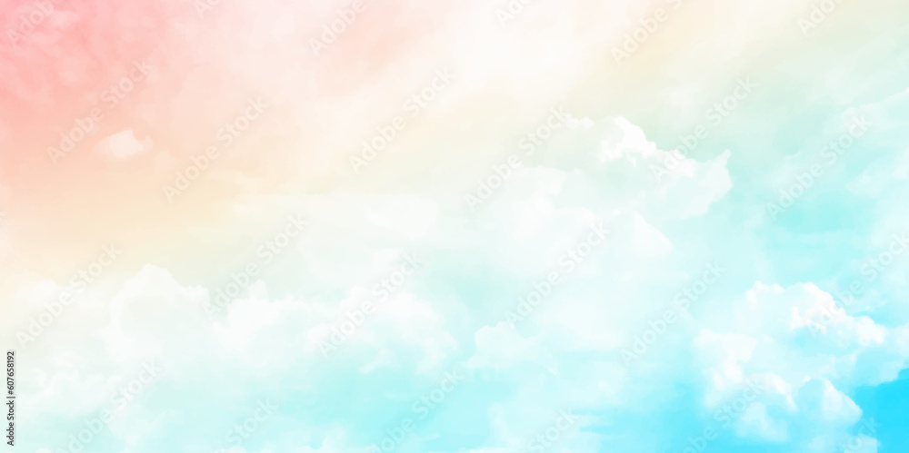 beautiful and bright summer pastel skies. Unusual abstract background sky
