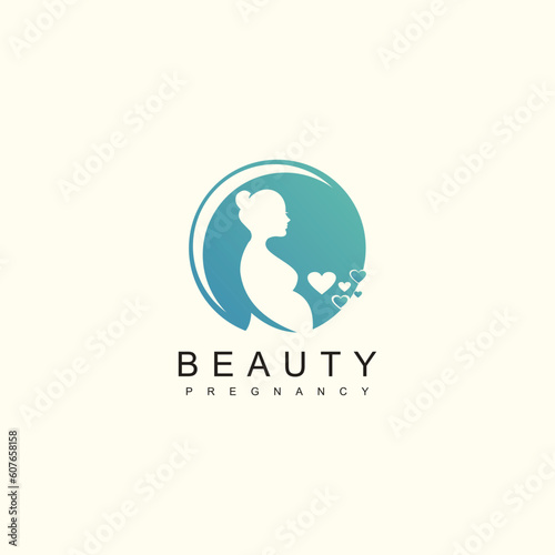 Beauty Logo Design With Pregnant illustration, Salon, Healthy