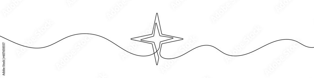 Star in continuous line drawing style. Line art star icon. Abstract background Star in continuous line drawing style. Line art star icon. Abstract background