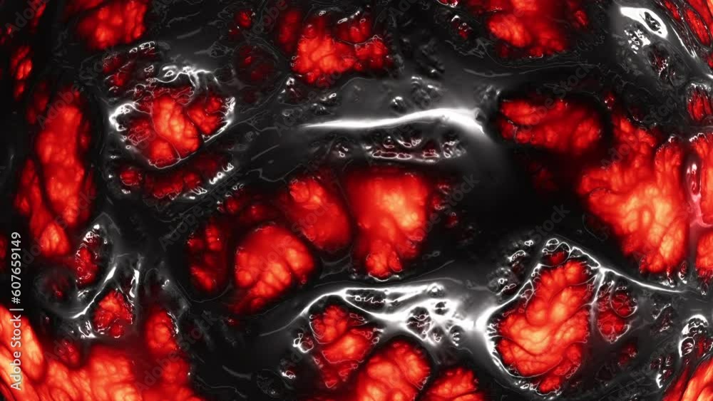 Closeup fantasy chaos liquid waves in dark space, motion abstract futuristic, galaxy and nature style background