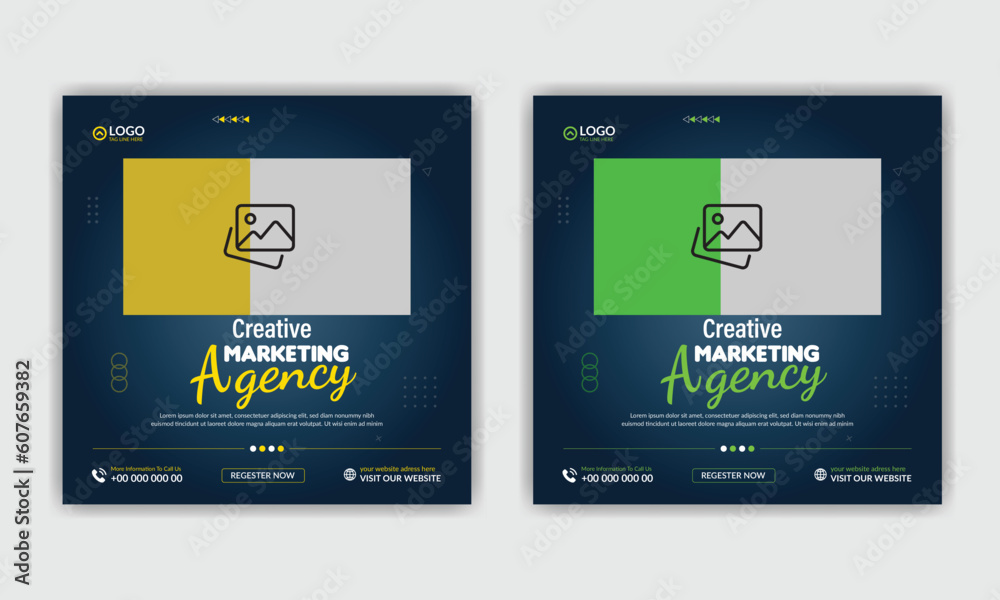 Creative digital business marketing social media post template design Creative digital business marketing social media post template design