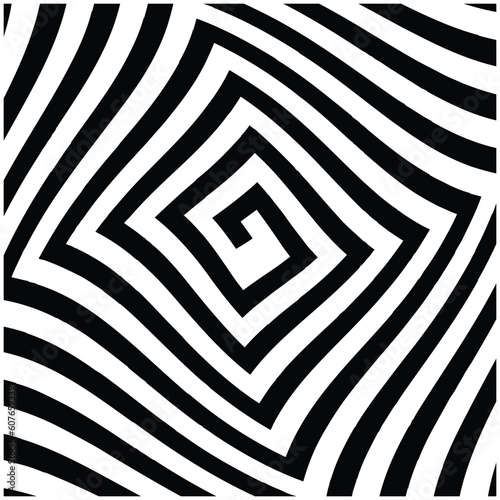 Hypnotic, geometric, repeated pattern vector