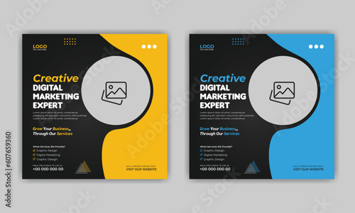 Corporate modern digital marketing social media post design