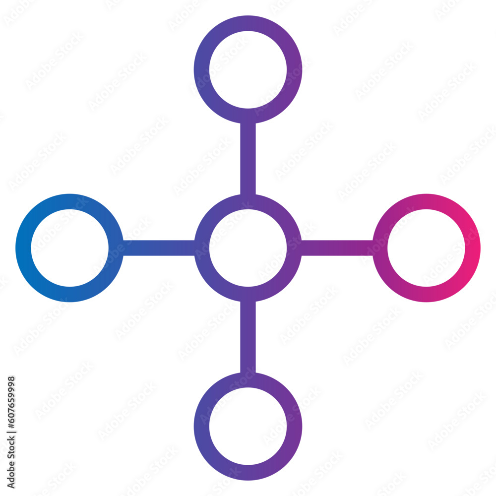 atom gradient style icon atom gradient style icon