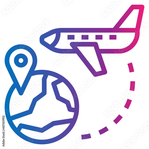 aircraft gradient style icon