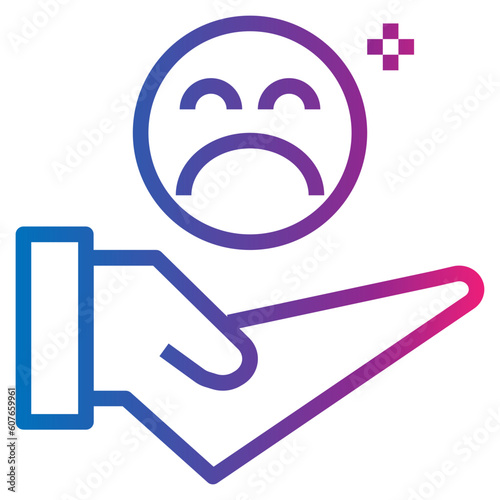 angry gradient style icon