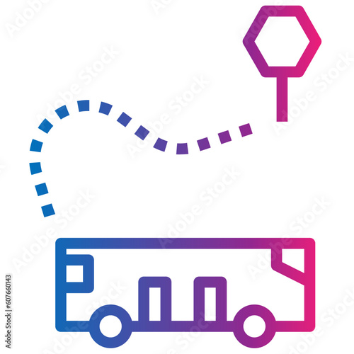bus gradient style icon