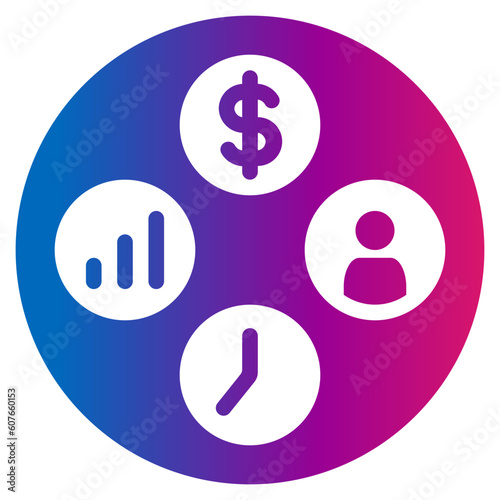 business gradient style icon