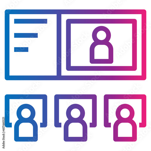 communication gradient style icon