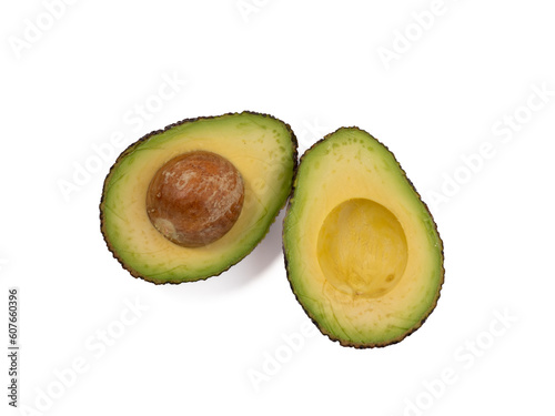 Avocado isolated on white background. Ripe avocado.