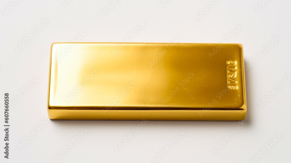 Gold bar with investment concepts.safety or security of wealth.financial economy and strategy.investor asset.generative ai technology