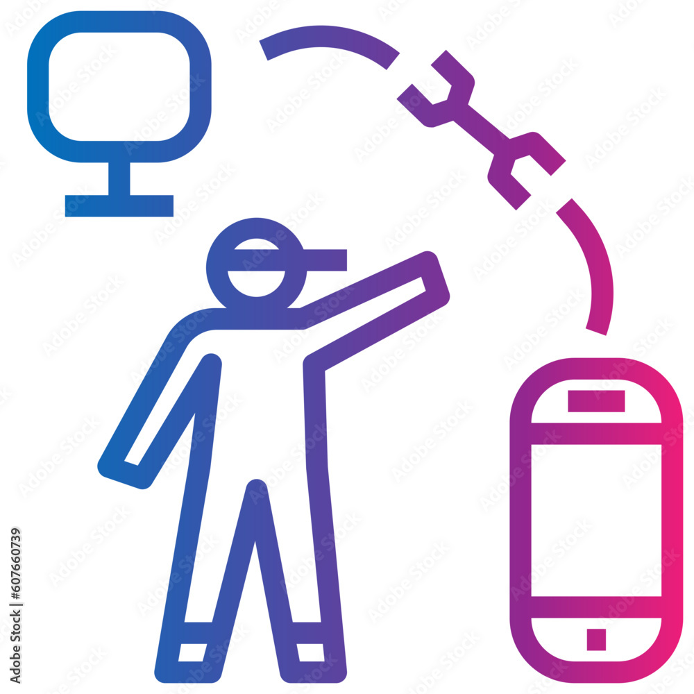 engineering gradient style icon engineering gradient style icon