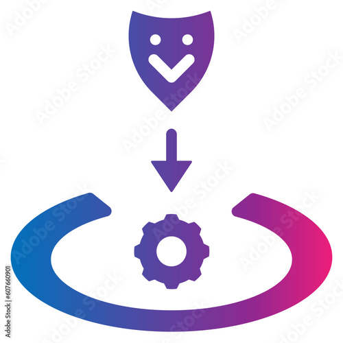 fake gradient style icon