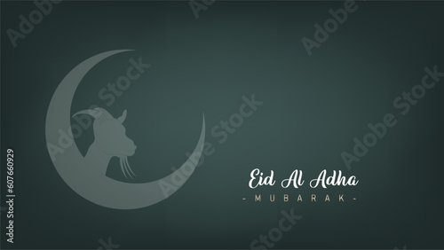 Amazing Modern minimalist design of banner poster for Eid al-Adha celebration for Muslims