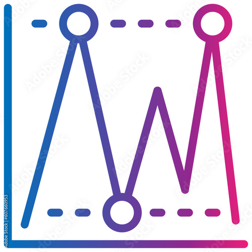 fluctuate gradient style icon