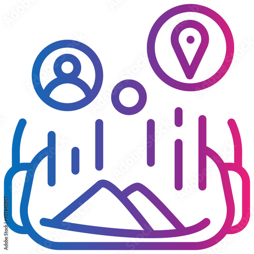 futuristic gradient style icon