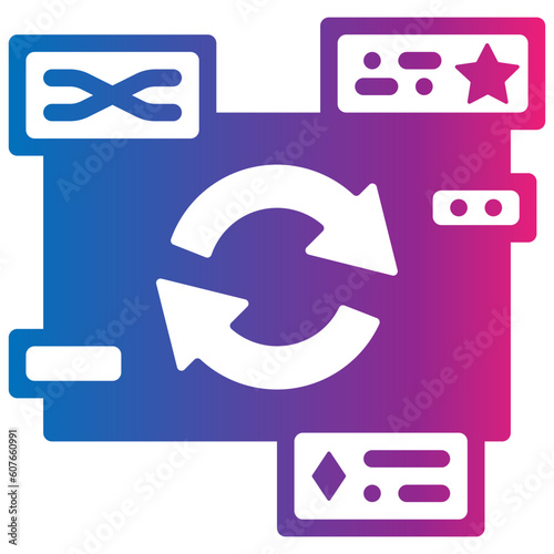 gene gradient style icon