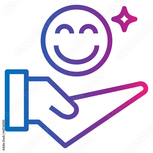 happiness gradient style icon