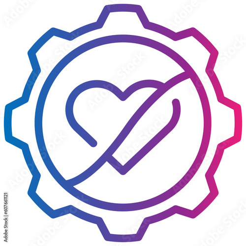 heartbroken gradient style icon