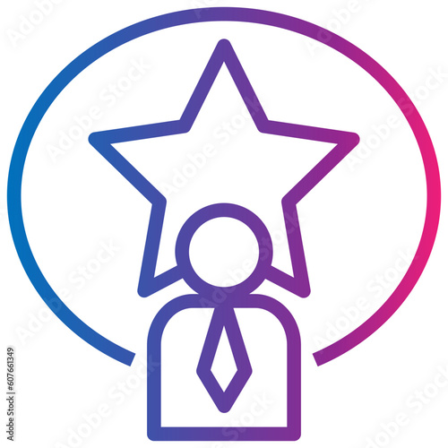 leadership gradient style icon