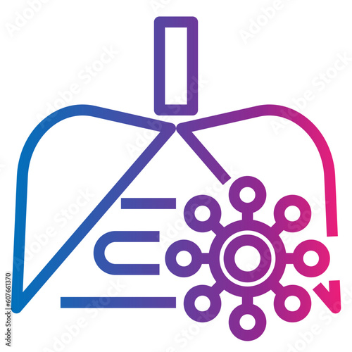 lung gradient style icon