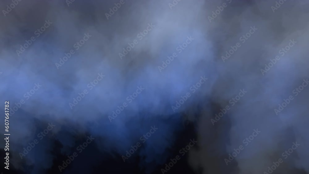 Mystery and storm sky with clouds and fog in sunset time, motion summer, spring and holidays style background